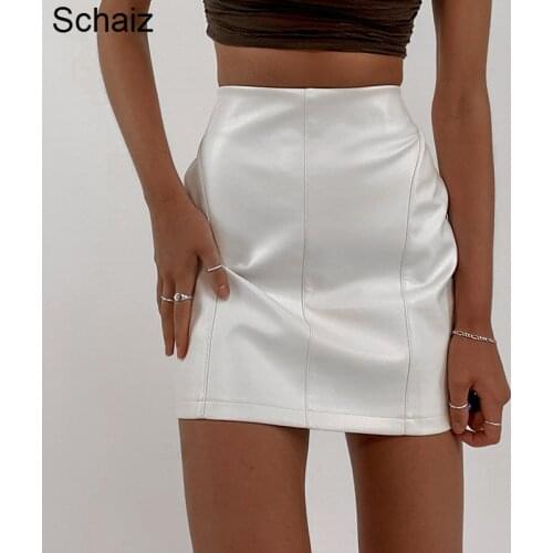PYGH Women's Leather Skirts