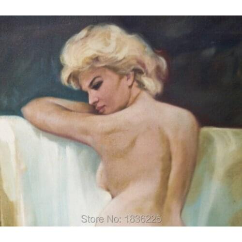 Hand painted house decoration products modern painting colorful Hot Sex nude Girl Modern Nude Art Oil Painting Wall Art