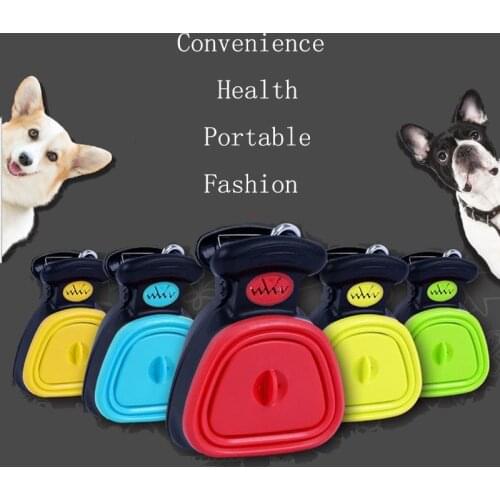 Dog Pet Travel Foldable Pooper Scooper With 1 Roll Decomposable bags Poop Scoop Clean Pick Up Excreta Cleaner