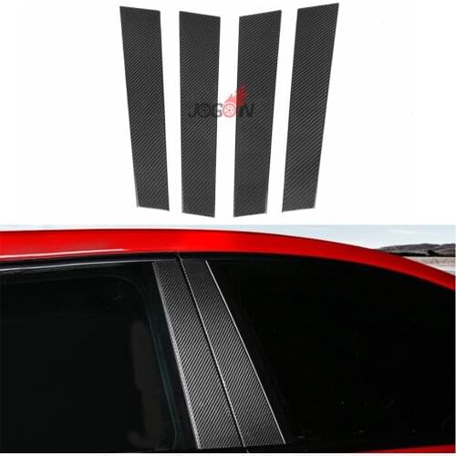 Carbon Fiber Made Car Window B Pillar Cover Trim Sticker Decoration For Porsche Panamera 971 2017 - 2020