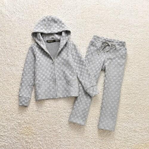 Spring and autumn childrens self-cultivation hooded parent-child sweater velvet family sets Sets for girls kids clothes girl
