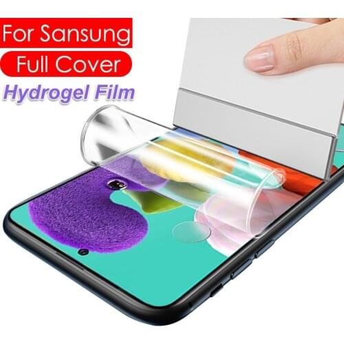 Protective Hydrogel Film For Samsung Galaxy A51 A71 A50 A70 A40 A21S S8 S9 S10 S20 Plus Note 20 Ultra Screen Protector No Glass