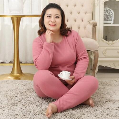 Winter pyjamas Women Thicken keep warm plush thermal underwear Plus size 5XL pajamas sets women mujer sleepwear 130KG