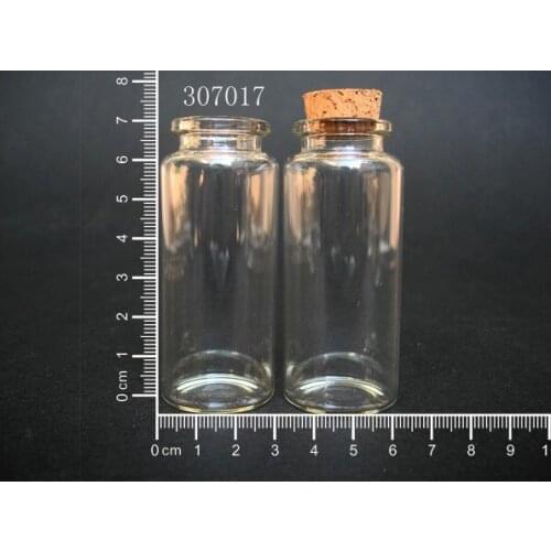 10 pcs 30ml 30x70mm Small Clear Glass Bottle Vial Pendant With Cork and Hook For Wedding Holiday Decoration Christmas Gifts