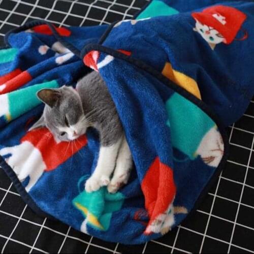 100x75cm Cartoon Pet Cat Blankets Cat Bed Mats House Coral Fleece Pet Blanket For pet,Kids, Air Conditioning