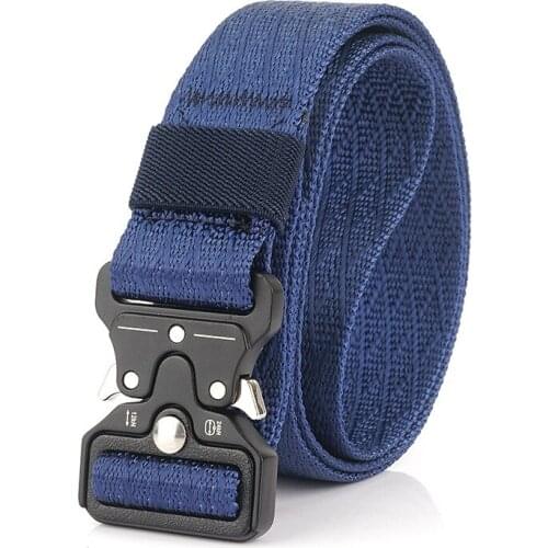 125*3.2cm Quick Release Nylon Tactical Belt Outdoor Hunting Climbing Training Wearproof Accessory Military Gear Canvas Waistband