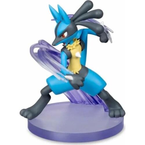 13CM Lucario Fighting Style Gallery Anime Figure Collections Pokemones Lucario PVC Action Figure Model ToysGifts for Children