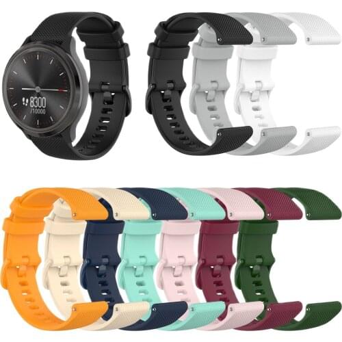 18 20 22mm WatchBand Strap For Garmin vivoactive 4S 3 4 vivomove 3S Silicone Bracelet For Garmin Active S / Move 3S Watchstrap
