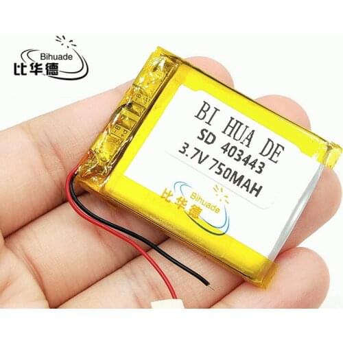 5pcs [SD] 3.7V,750mAH,[403443] Polymer lithium ion / Li-ion battery for TOY,POWER BANK,GPS,mp3,mp4,cell phone,speaker