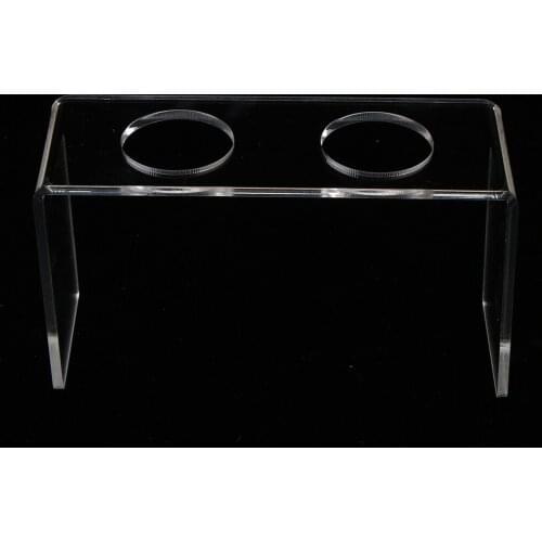 Acrylic Cone Holder 2 Holes Ice Cream Stand Holder f/Sushi Hand Roll Dessert