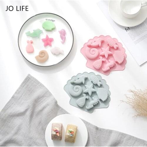 JO LIFE Cartoon Sea Scallop Cake Decoration Tool Silicone Fondant Chocolate Jelly Mold