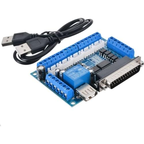 Stepper Motor Driver 5 Axis CNC Breakout Board With USB Cable For Electrical Motor Driver MACH3 Breakout Board