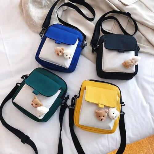 Shoulder Canvas Small Bag Literary Leisure Crossbody Bags Anti Theft Chest Bag School Summer Short Trip Messengers Leisure Bag