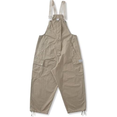 Mens Clothing Autumn Winter Jumpsuit Student Loose Leisure Wide Leg Strap Pants Outdoor Camping Trekking Cargo Women Trousers