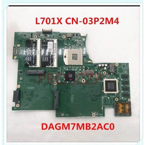 For Dell 17 L701X DAGM7MB2AC0 Laptop Motherboard CN-03P2M4 03P2M4 3P2M4 GT435M N11P-GT-B-A1 HM57 100% full Working well