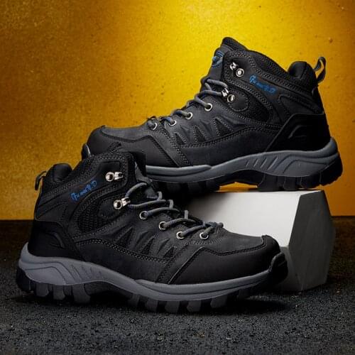 Mens Outdoor Hiking Shoes Spring Summer Air Mesh Breathable Waterproof Anti-skid Climbing Shoes Man Trekking Trail Sneakers