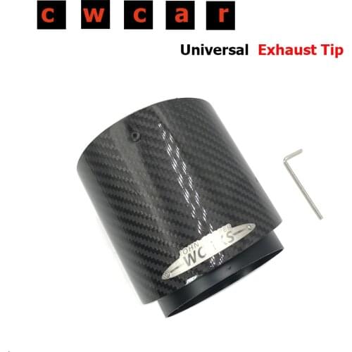 Black Chrome and Carbon Fiber Muffler Tip Fit for Mini Cooper Exhaust Tip R55 R56 R57 R58 R59 R60 R61 F54 F55 F56 F57 F60