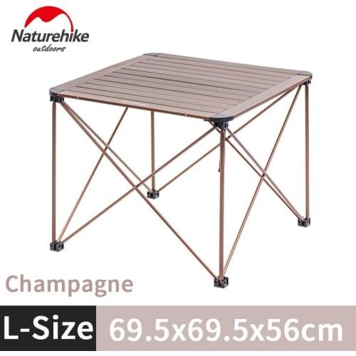 Naturehike Outdoor Camping Table Folding Portable Table Aluminum Alloy Folding Table Picnic Tables BBQ Camping Picnic NH16Z016-S