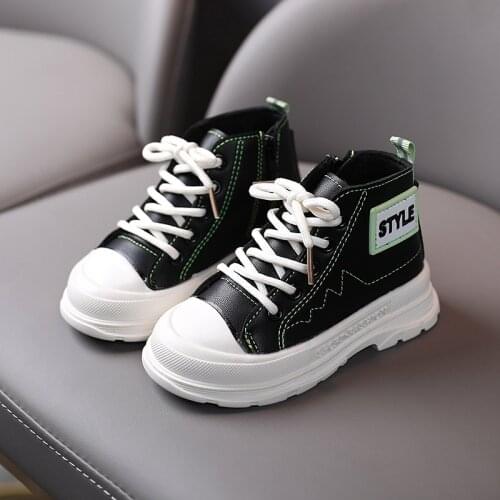 CUZULLAA New Kids Martin Boots for Boys Girls Warm Shoes Children Autumn Winter Shoes Baby Soft Bottom Sports Boots Sneakers