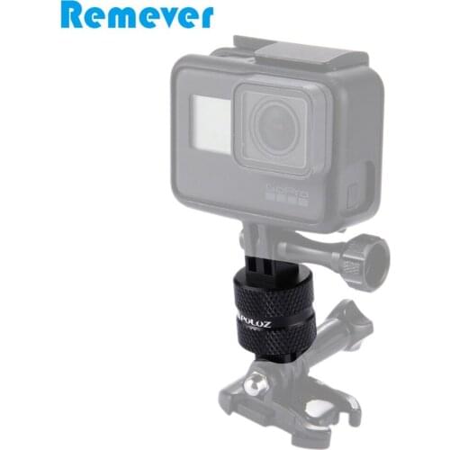 New Aluminum Alloy 360 Degree Panoramic Mini Tripod Head for Gopro Hero SJcam Xiaoyi Action Cameras Tripod Head Base Bracket