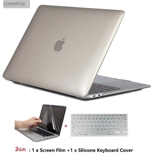 3in1 New Crystal Laptop Hard Case+Screen Protector (Gift)+Keyboard Cover (Gift) For Apple Macbook Pro 11 12 13 15"Air Touch Bar