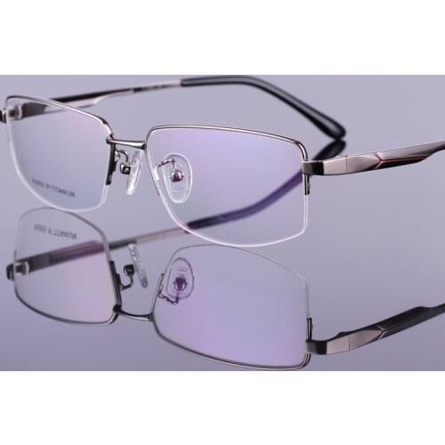 Myopic Eyeglasses Frame Male Pure Titanium Business Mens Eyeglasses Frame IP Electroplated Eyeglasses Frame