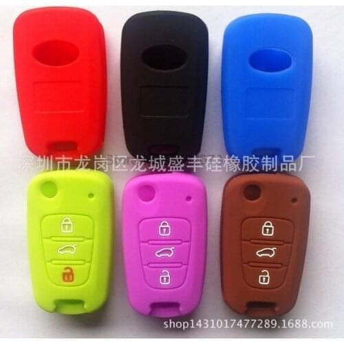 By DHL 1000pcs Silicone 3 Button Remote Flip Key Case Fob Cover For Kia /Sportage /Soul /ceed