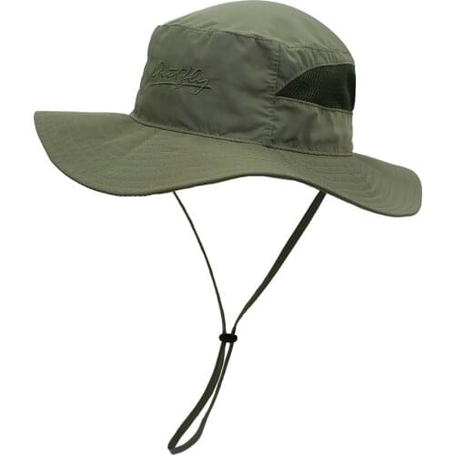 Outfly wide eaves soft edge lotus leaf sunshade new bucket hat spring and summer mens and women fishermen hat polyester quick d
