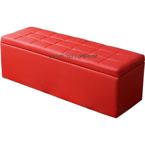 Solid Wood Clothing Store Rectangular Sofa Shoe Changing Stool Shoe Cabinet Bed End Storage Stool Storage Dressing Room Fitting