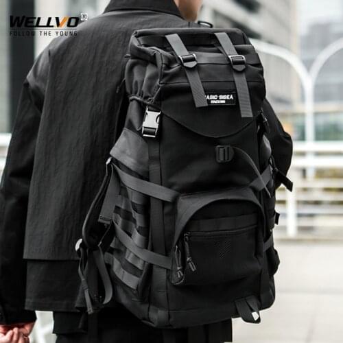 Large Capacity Men Backpack Outdoor Camping Climbing Travel Bag 15.6inch Laptop Backpacks Waterproof Male Backpack Mochila X143C
