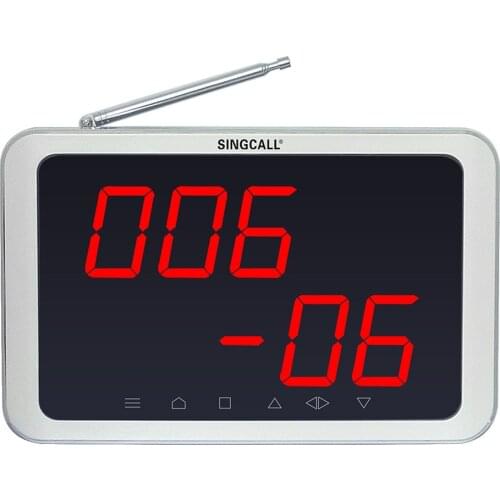 SINGCALL Wireless Waiter Service Paging System. White Display Receiver Call Waiter System for Hospital APE1800 Receiver