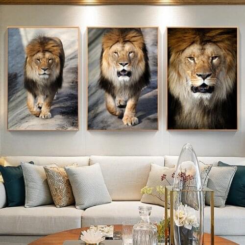 Modern Animals Art Lions Canvas Painting on The Wall Art Posters Prints Wall Pictures for Living Room Home Wall Cuadros Decor