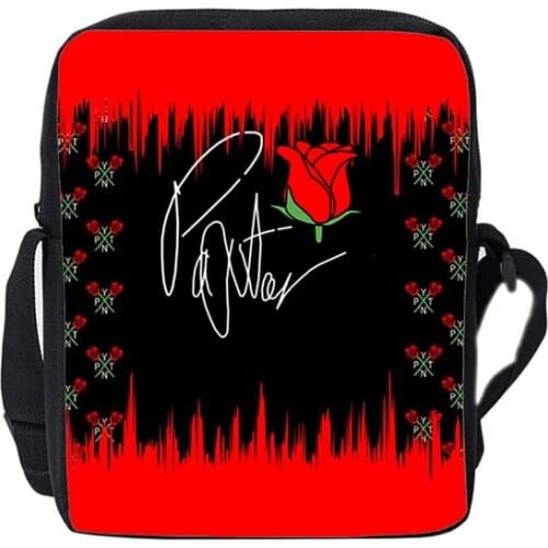 3D Payton Moormeier Shoulder Bag Girls Handbags Men Zipper Back Pack Red Rose PYTN Printed Crossbody Bags for Women Hip Hop