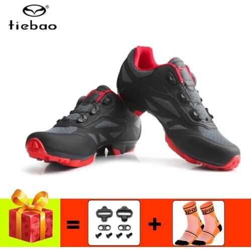 TIEBAO cycling shoes mtb men women mountain bike self-locking sapatilha ciclismo mtb breathable riding bicycle spinning shoes