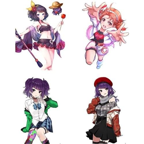 Three Ratels CDM273 lovely high school girls wall sticker decals Anime Car Sticker Vinyl PVC Decal Laptop Waredrobe