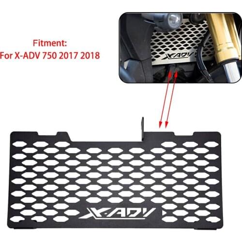 For Honda X-ADV 750 2017 2018 Motorcycle Radiator Protective Grill Grille Cover Guard Matte Black and Silver for Honda X-ADV