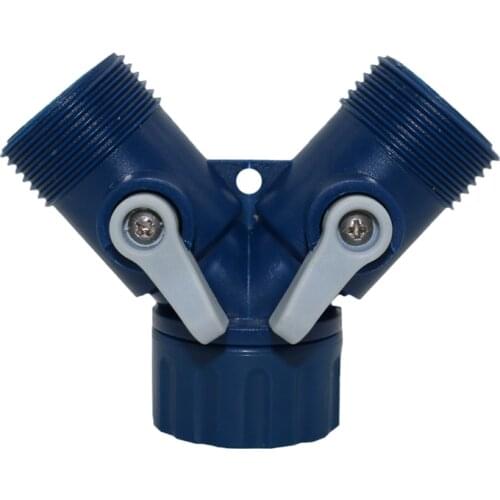 1 Pcs Y Faucet Adapter Shunt Switch Two-way Control Valve Adapter For G3 / 4 '' Connector Garden Irrigation System Tools