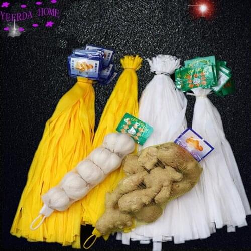 100Pcs/Lot Garlic net bag garlic Packing net Kitchen storage bag Ventilation net Supermarket vegetable sales ratio packaging