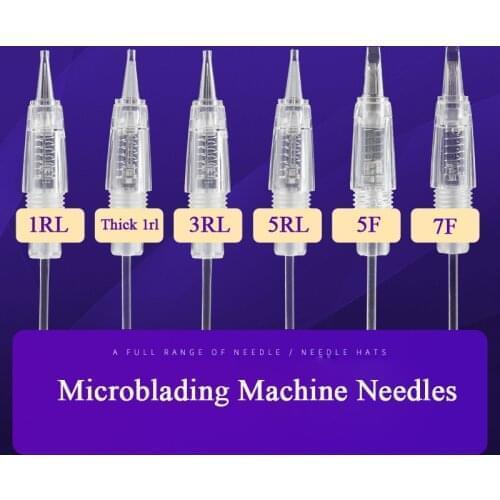 20pcs Disposable Microblading Cartridge Needle Tattoo Machine Gun Be Applicable Eyebrows/Lips/Eyeliner for Semi Permanent Makeup