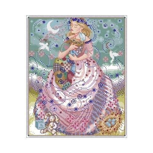 25-MD-11 witch Counted Cross Stitch 11CT 14CT 18CT DIY Cross Stitch Kits Embroidery Needlework Sets