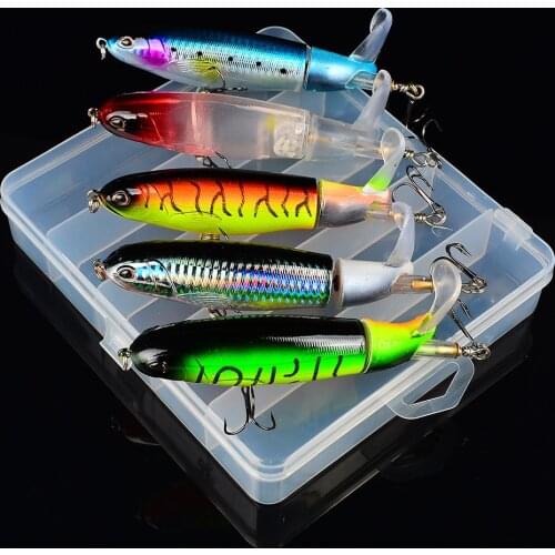 5Pc/Lot Propeller Tractor Rotating Tail Artificial Bait Isca Pesca 11cm15g Peche Rock Saltwater Sea Carp Fishing Lure Set Tackle