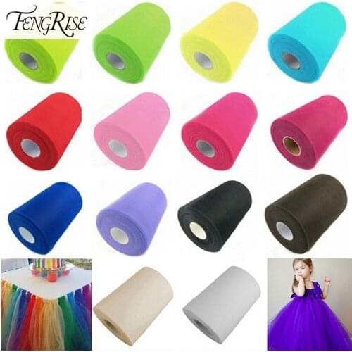53 Colors Matt Mesh Tulle Roll Spool 6"x100yd (6"x300") Tutu Party Bow For Wedding Decoration Supplies