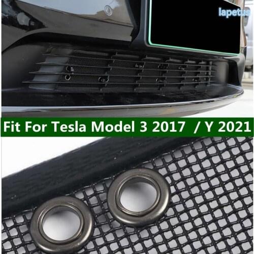 Car Staying Front Grill Bumper Grille Mesh Net Cover Trim Fit For Tesla Model 3 2017 - 2021 / Model Y 2021 Protection Kit