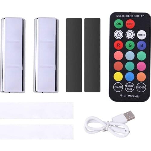 Car LED Interior Ambient Lights USB Strip Lights Wireless Remote RGB Foot Light Atmosphere Lamp Accessories