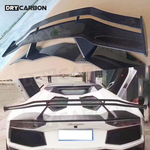 Carbon Fiber Rear Trunk Spoiler Lip Wings Case for Lamborghini Aventador LP700 720 2011 UP Bumper