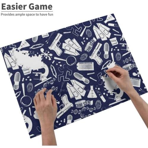 Forensics Jigsaw Puzzle For Adults Kids Diy Games Forensic Science Scientist True Crime Crimescene Microscope Gun Evidence