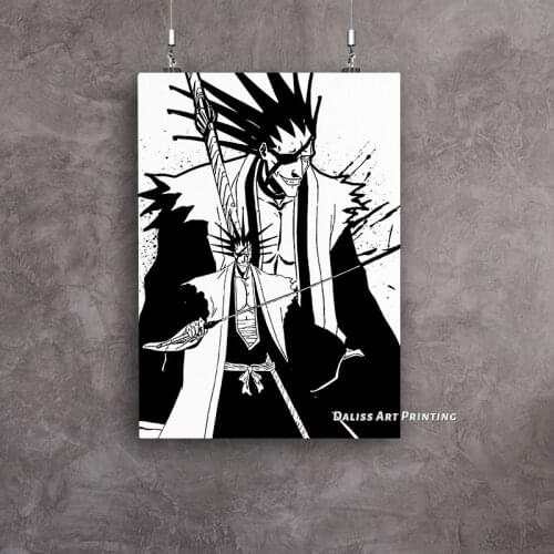 Canvas Anime Bleach Kenpachi Zaraki Pictures Home Decoration Paintings Poster HD Prints Wall Art Modular Living Room Framed