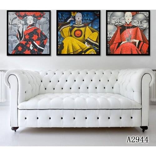 Canvas Art Picture Print Painting 3pieces/set Chinese Figure Oil Painting on Canvas Wall Art Picture Home Decor Canvas Painting