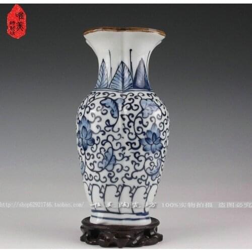Ceramics quality antique guanyao crack glaze vase Small vase shelf 5