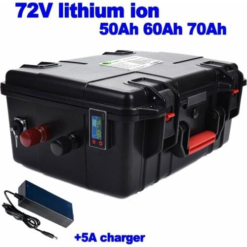 Lithium li ion polymer 72v 50Ah 60Ah 70Ah battery pack 3000w BMS for Golf Cart patrol car sightseeing car solar energy storage